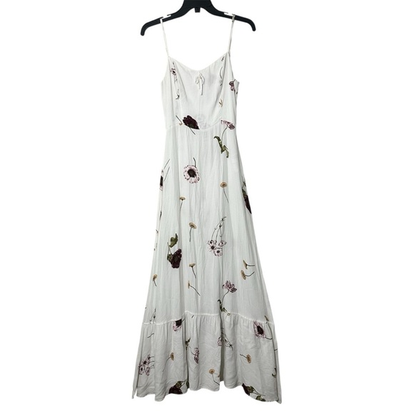 Flawed Reformation Prairie Gardenia Floral White Maxi Dress Boho Romantic Size 2 - Picture 8 of 16
